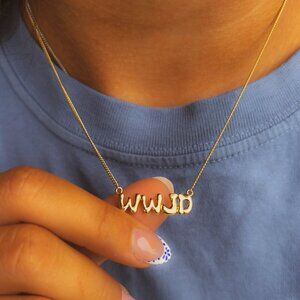 "WWJD" Gold Necklace